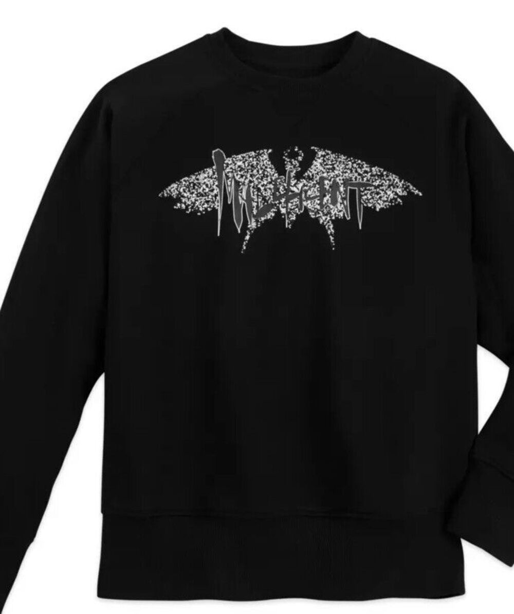 Disney Maleficent Mistress of Evil Black Sparkle Pullover Sweatshirt Adult XS